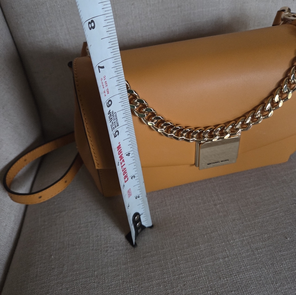 MICKAEL Kors Gold Crossbody Bag with Chain Detail - Picture 8 of 11